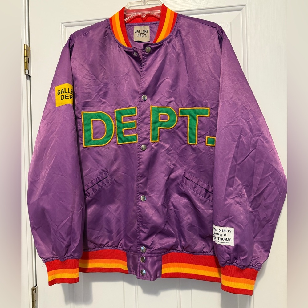 Gallery Dept MVP Purple Satin Bomber Jacket XL